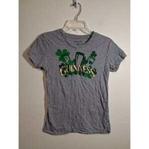 Guiness T-Shirt Short Sleeve Crew Neck Casual St. Patrick's Day Gray Large AL2